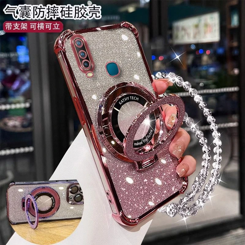 vivoY3手机壳V1901A带磁吸支架全包四角气囊防摔软壳男女新款高级