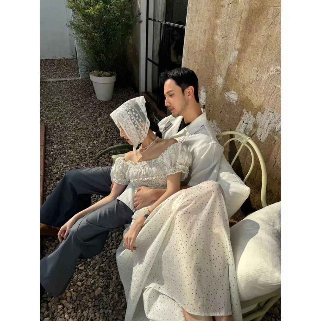 ALIN【四叶草】2024气质显瘦复古长款仙气女装连衣裙