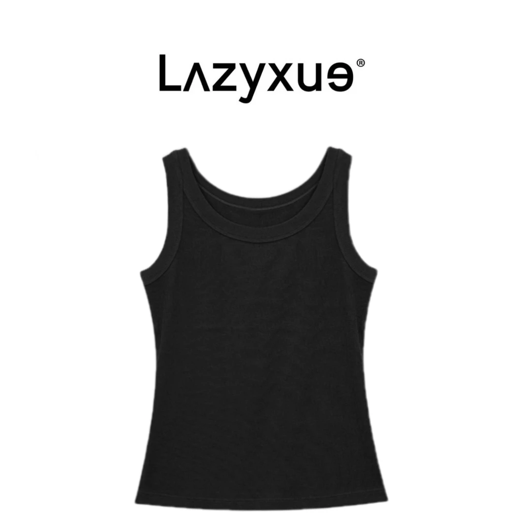 LAZYXUE薛懒懒 柔软舒适拉架罗纹圆领背心2T17 05002