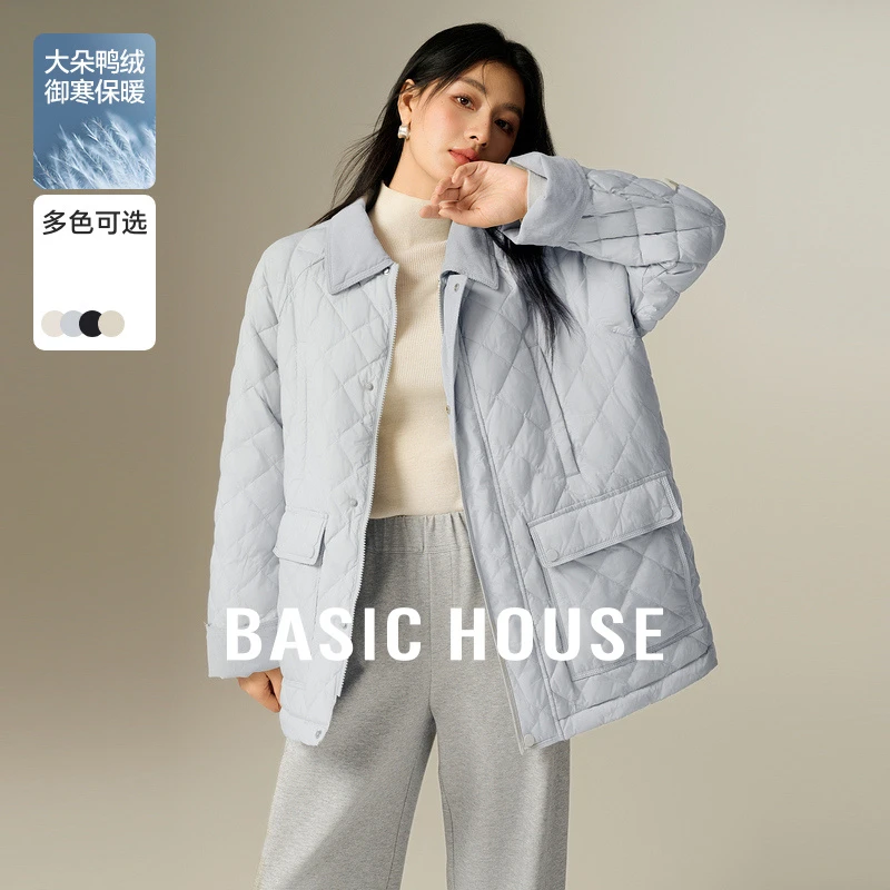 Basic House/百家好冬保暖白鸭绒羽绒服（短款）-B0624E5F112