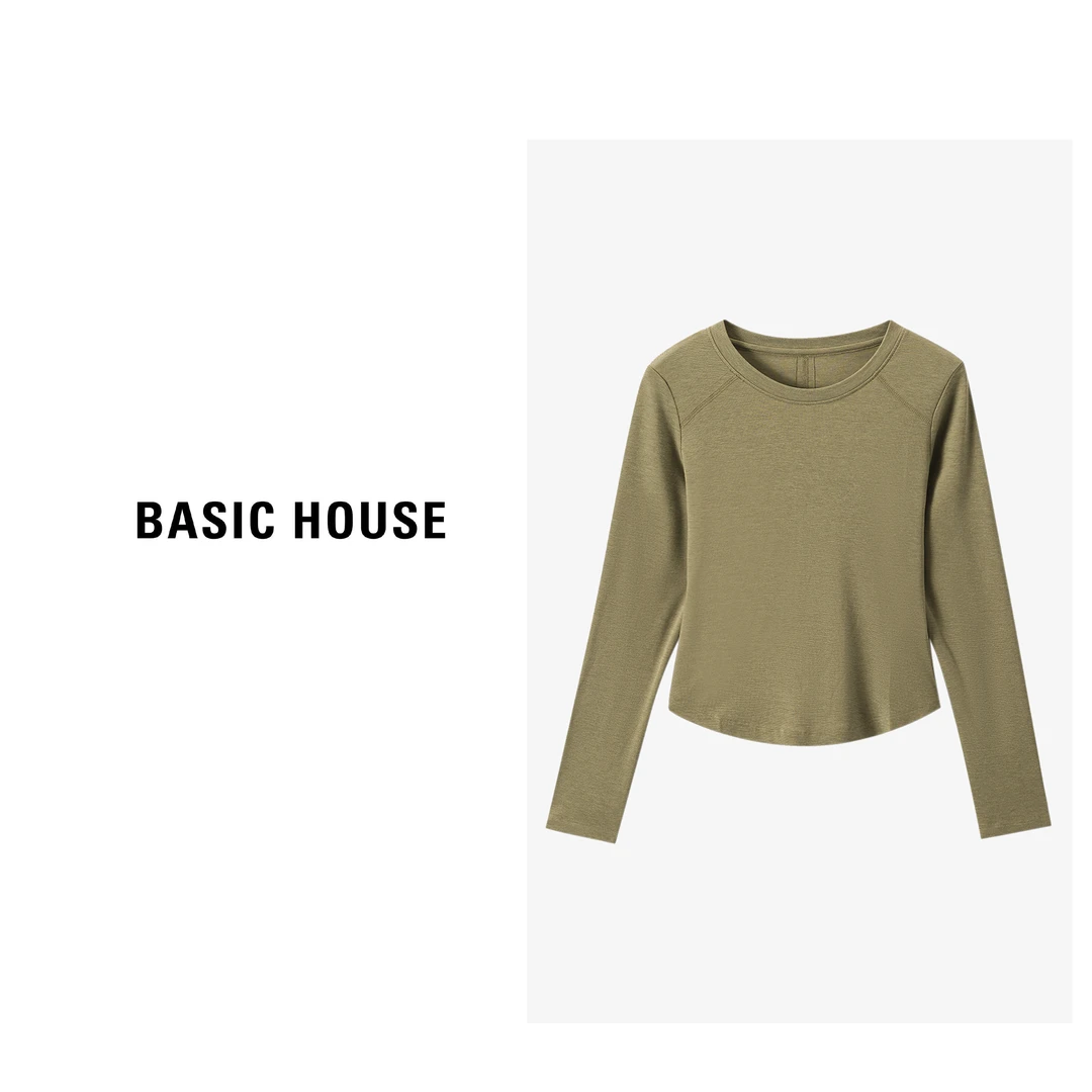 Basic House/百家好秋季女士休闲时尚百搭短款上衣B0633B5J532