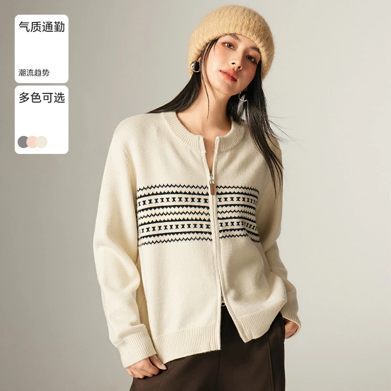 Basic House/百家好春季气质通勤慵懒女秋冬毛衣-B06245A2542