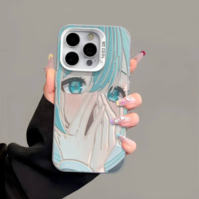 壳小智蓝眼睛初音未来适用华为oppo小米vivo苹果15手机壳14/13/12