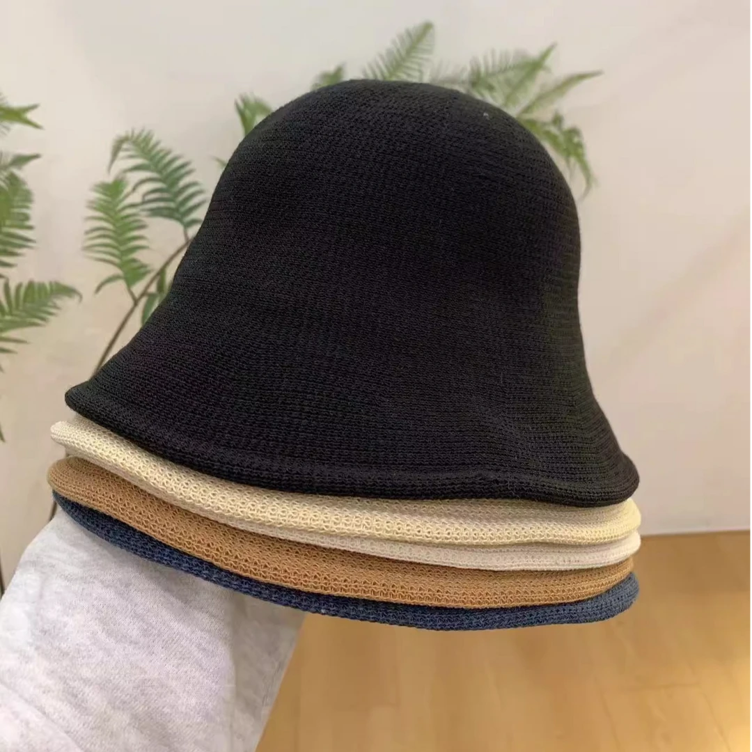 韩国东大门代购 2024秋季新款 遮阳百搭 棉麻编织 渔夫帽