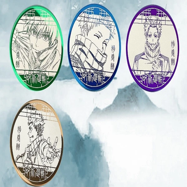 【熊猫】万和文创《咒术回战原画线稿金属镜面吧唧》