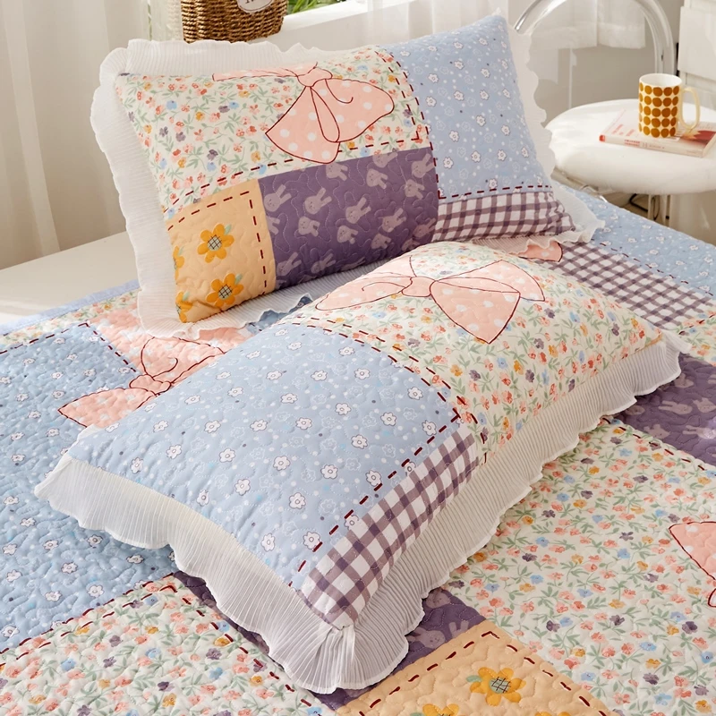 网红款水洗棉枕套一对装单只枕头套48cmx74cm单人双人加厚枕芯套