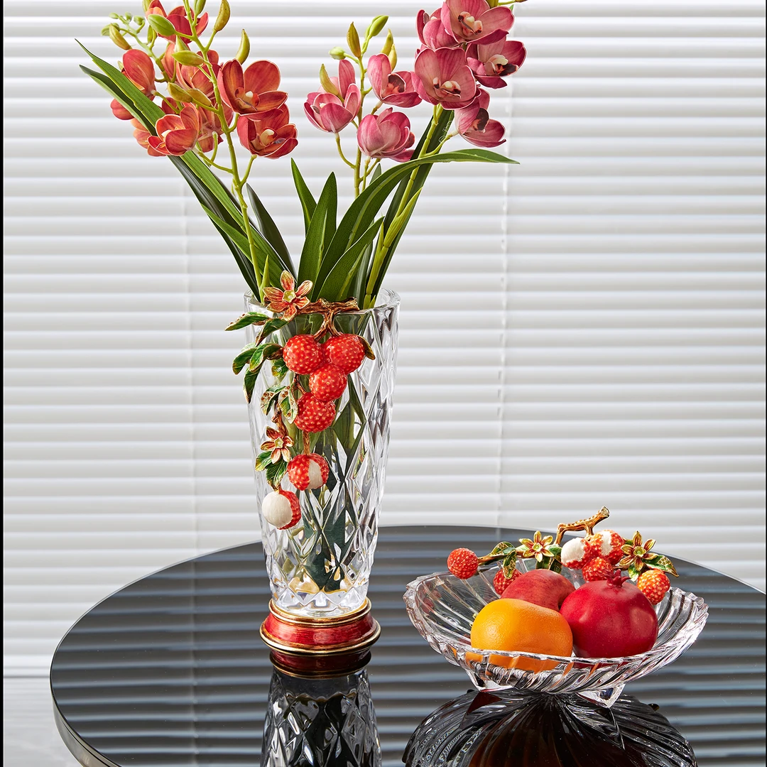 罗比罗丹《大吉大利》珐琅彩工艺花瓶简约创意餐桌茶几水养鲜花花器