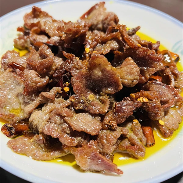 【雪花牛干巴】云南寻甸土黄牛干巴特产清真腌制（现场称重）