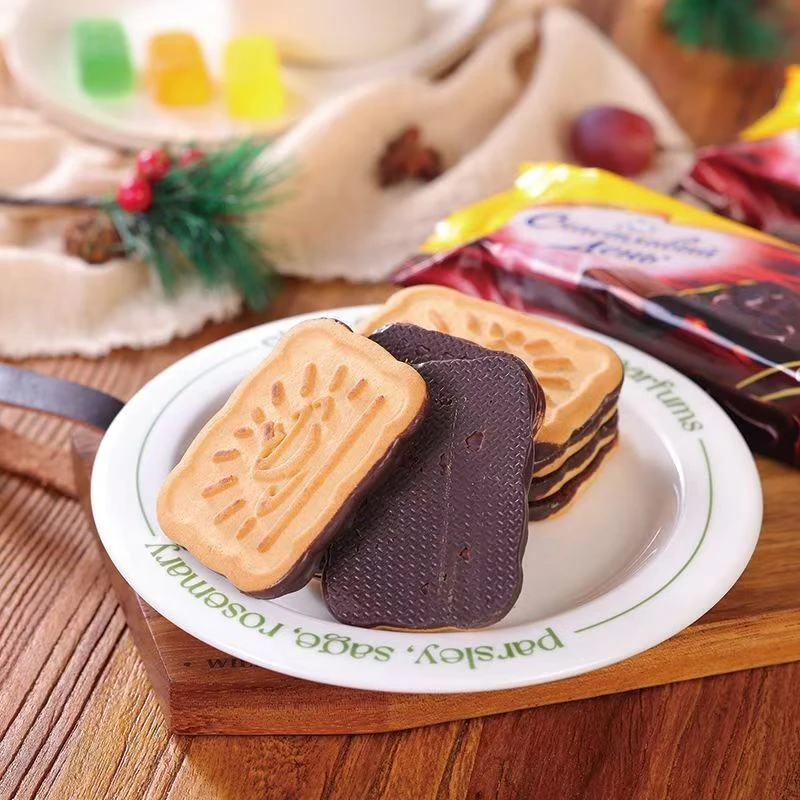 宝山俄罗斯原装进口Slavyanka快乐的一天夹心饼干老式饼干126g