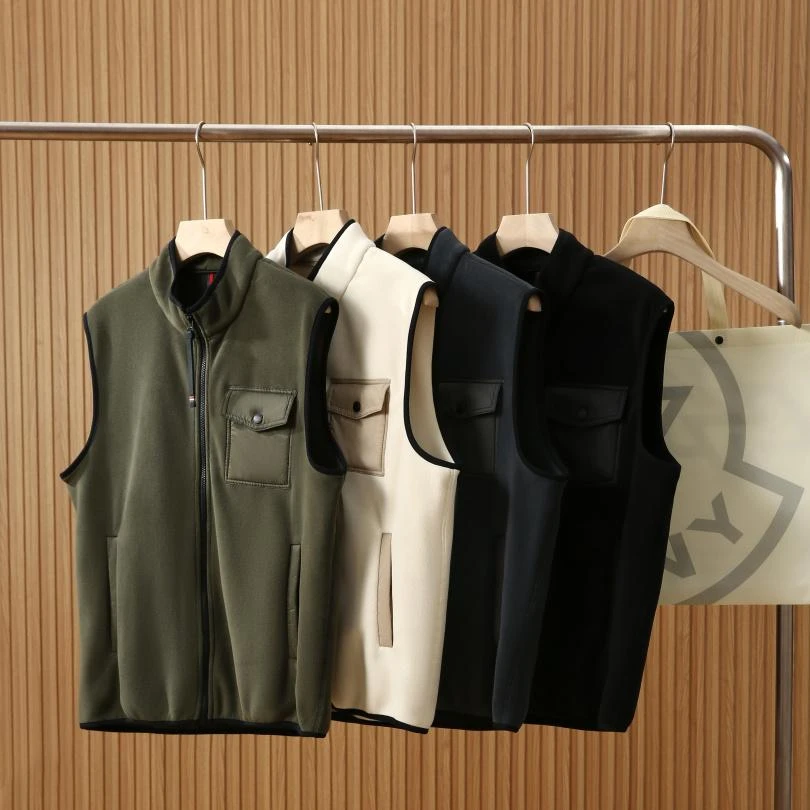 叠穿神器秋冬户外防风保暖立领男女情侣款背心奥粒绒马甲-1303