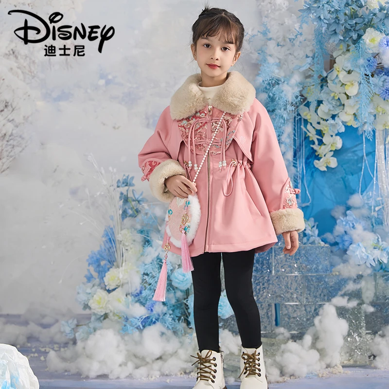 【XH】Disney/迪士尼女童冬季新款洋气中国风加厚派克服XCE4PJ137