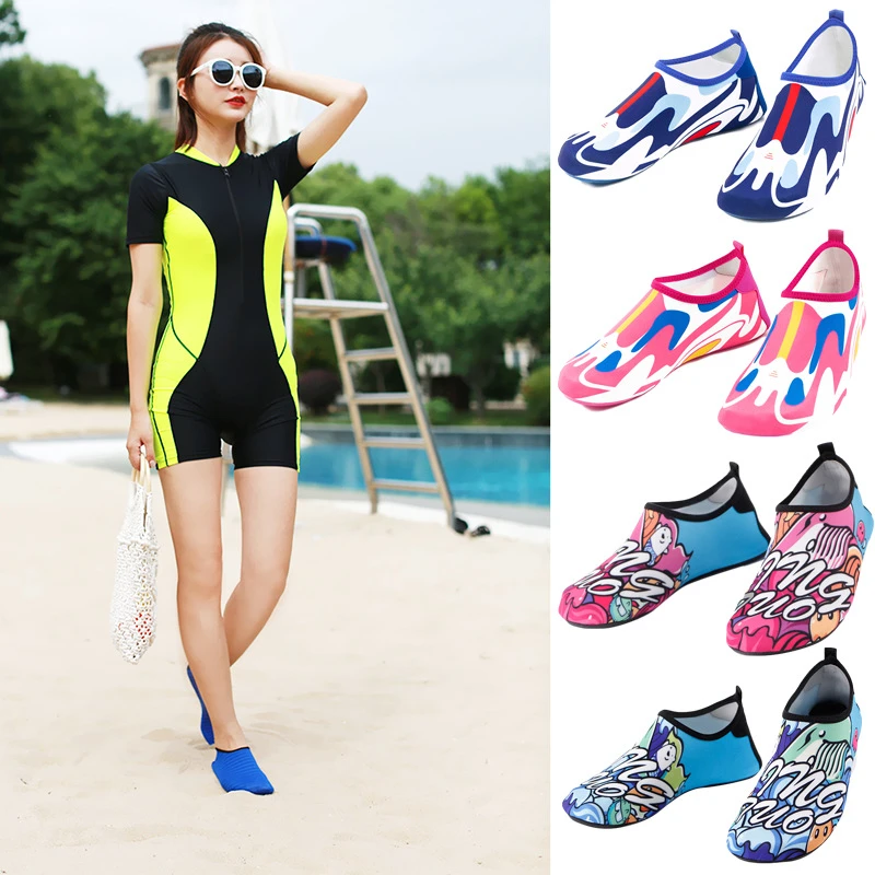 沙滩鞋男女士海边游泳溯溪涉水玩水防滑软底透气时尚女度假漂流鞋