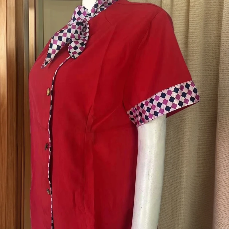 3080女装职业装茶餐厅中式饭店火锅店短袖工作服夏季薄