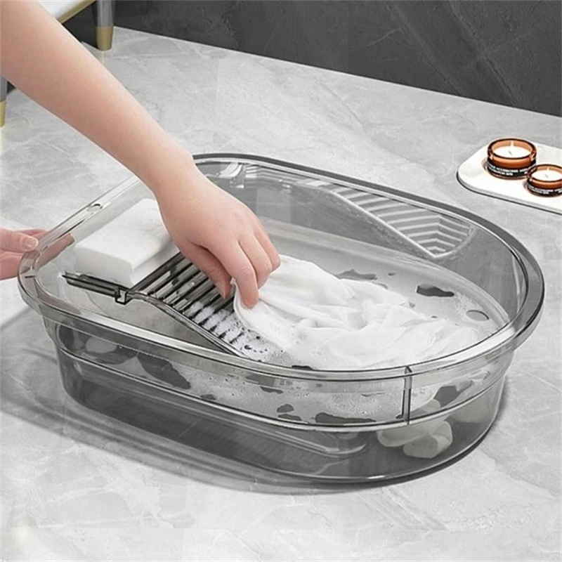 洗衣盆带搓衣板家用一体式带搓衣板大号圆盆学生宿舍可用多用途盆