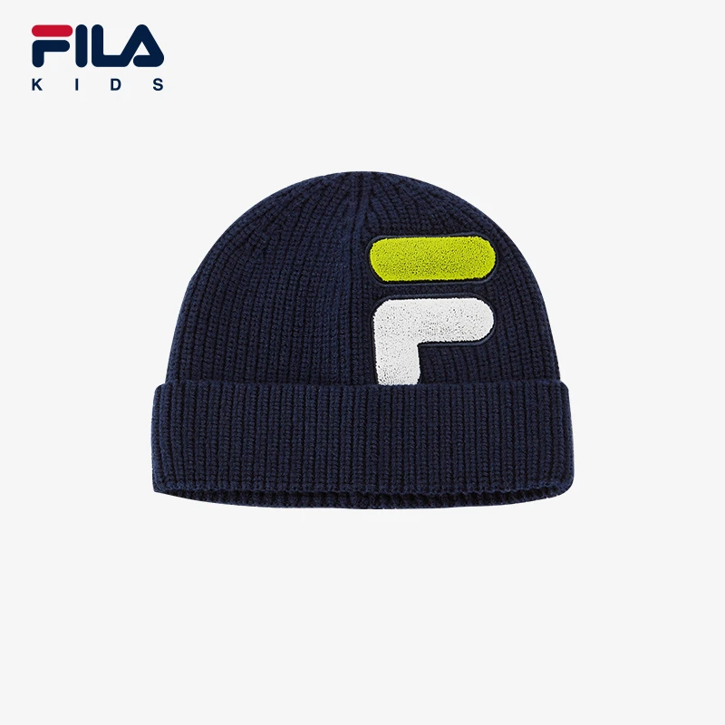 FILA斐乐儿童【经典大标】(品质童装)男女童多色针织帽K17B441203F