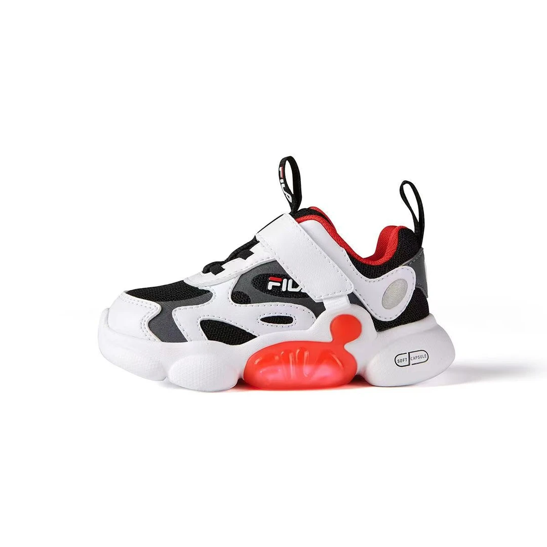 FILA 童鞋【斐乐儿童亮】小童亮灯鞋吸湿排汗经典运动鞋K13B242404F