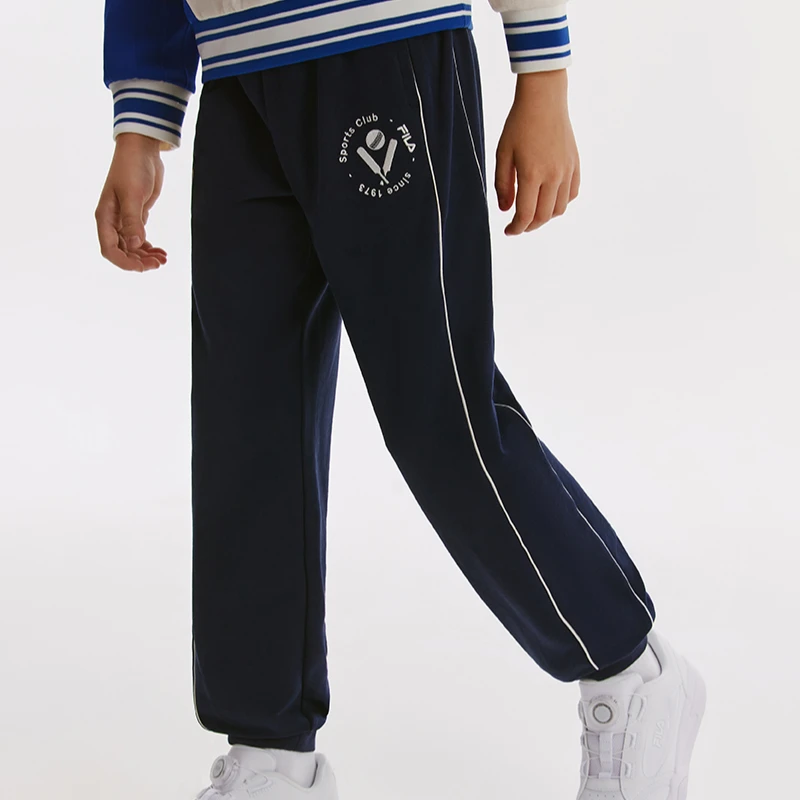 FILA斐乐儿童【安全抗菌】(品质童装)男大童针织运动裤K12B431603F