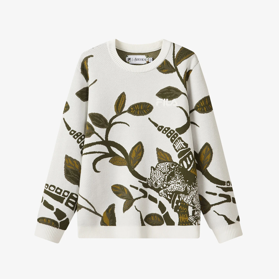 FILA斐乐儿童【亨利卢梭】(品质童装)男大童印花卫衣K12B444402F