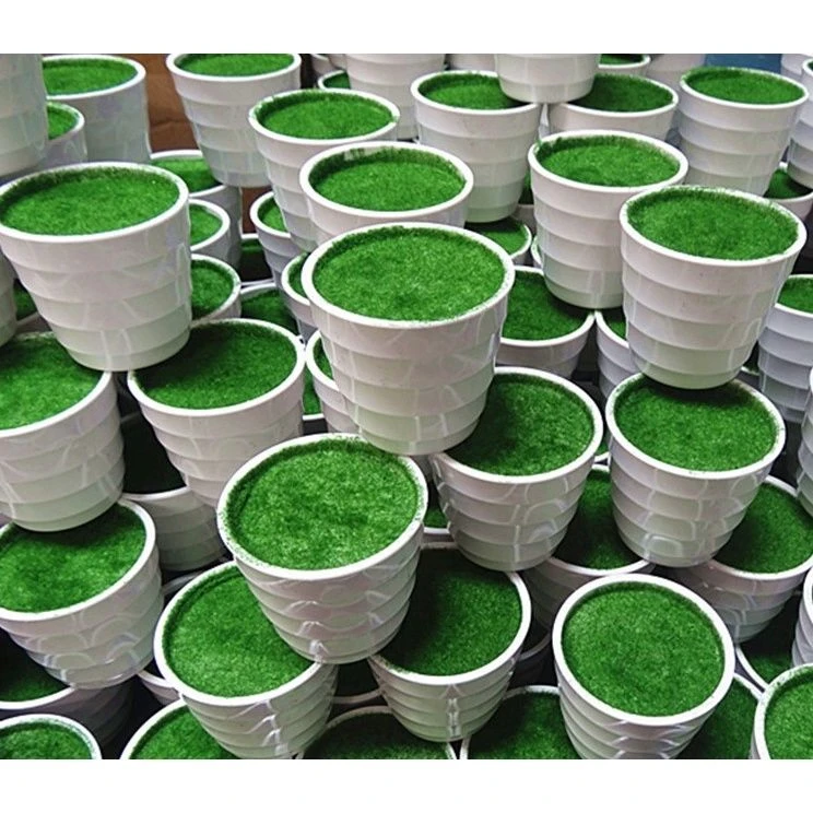塑料花盆假花花盆带泡沫一体小花盆仿瓷花盆装饰花盆插花花盆花瓶