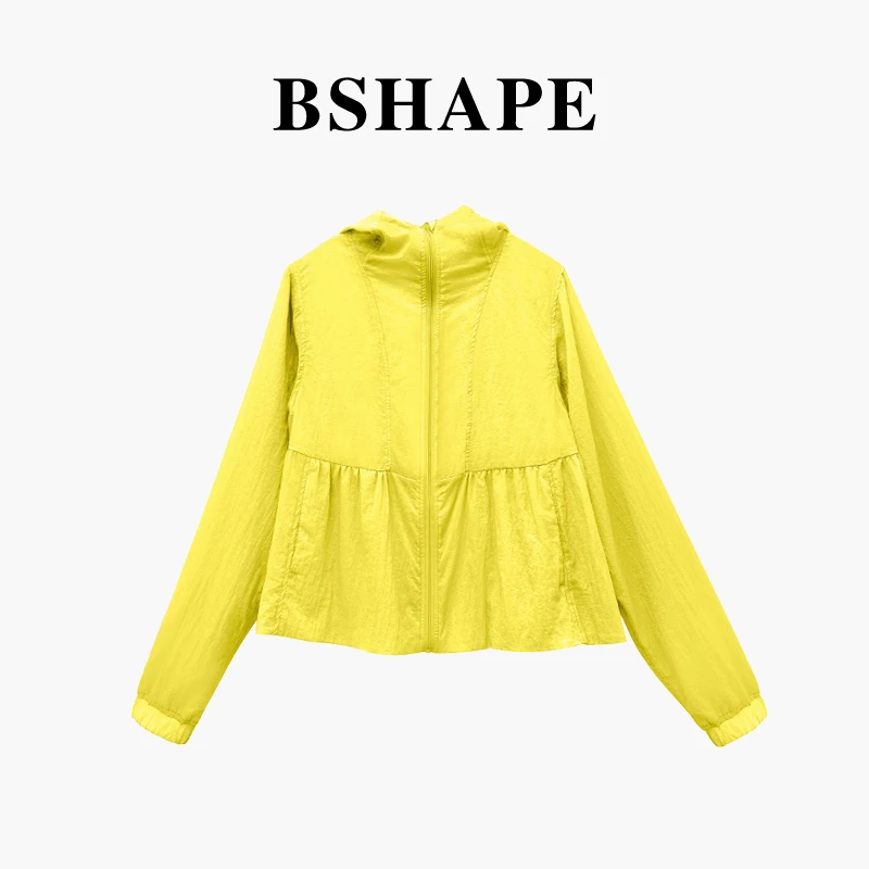 鹅黄色 【高定】Relaxed Fit 女士中款宽松夹克外套  高定3083