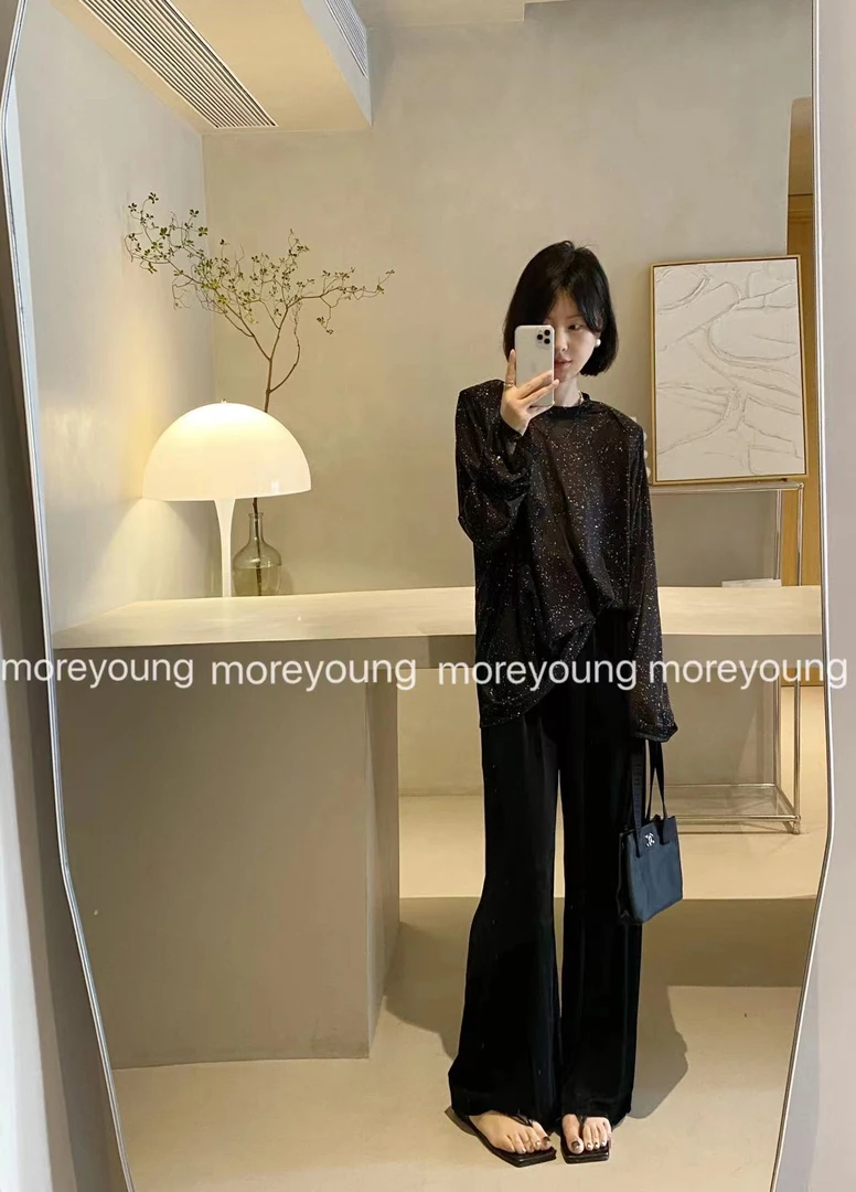 MOREYOUNG巨舒服醋酸抖抖裤0566