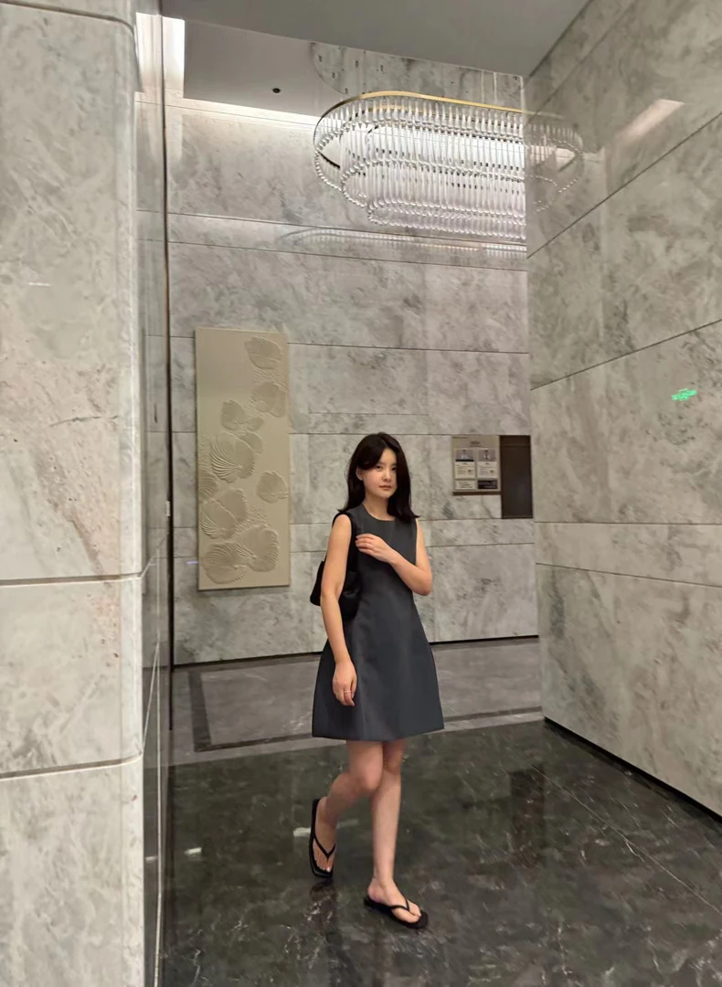 MOREYOUNG沫漾家收腰短连衣裙4561