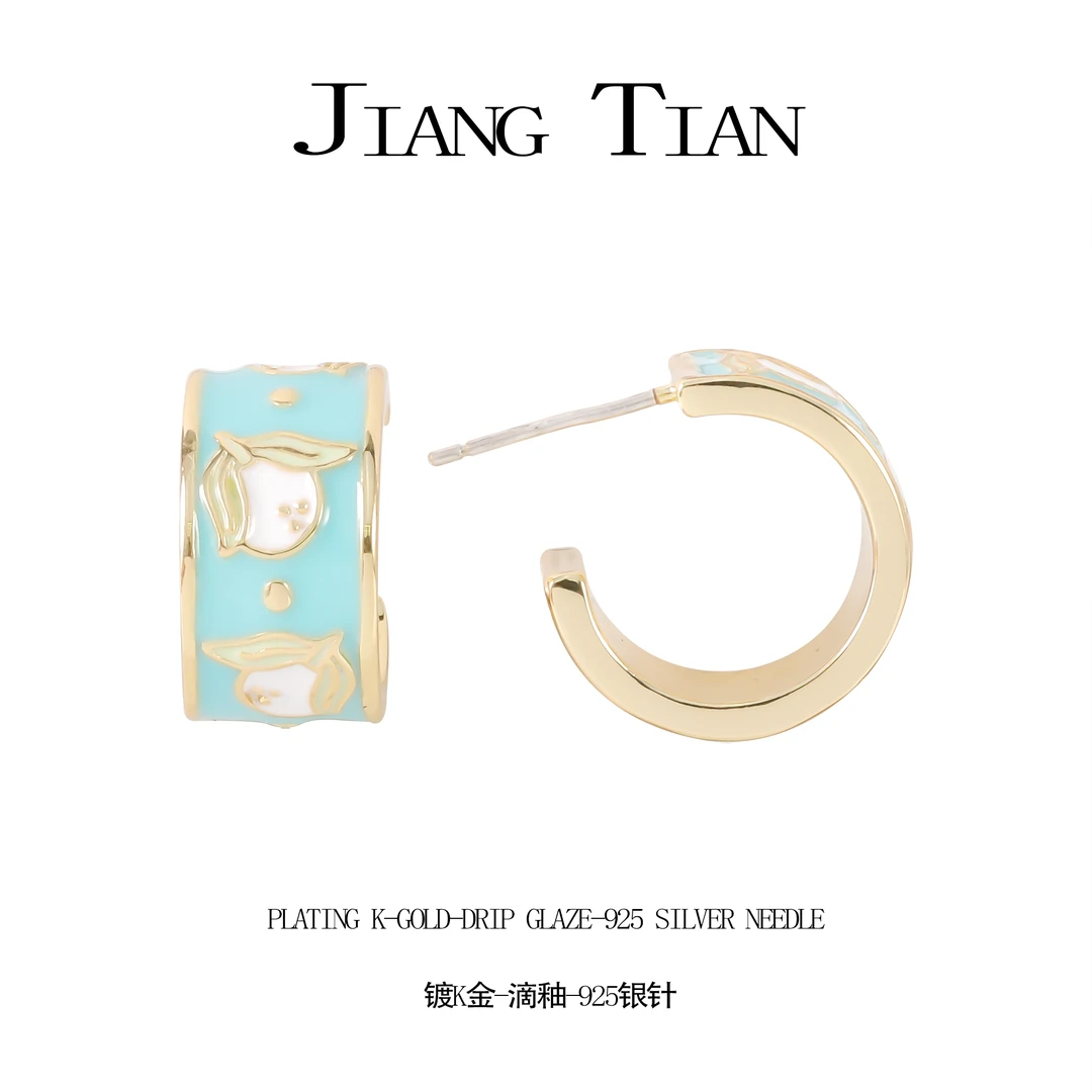 CARSAILN 电镀K金 925银针【小花】小众欧美简约耳钉  2521