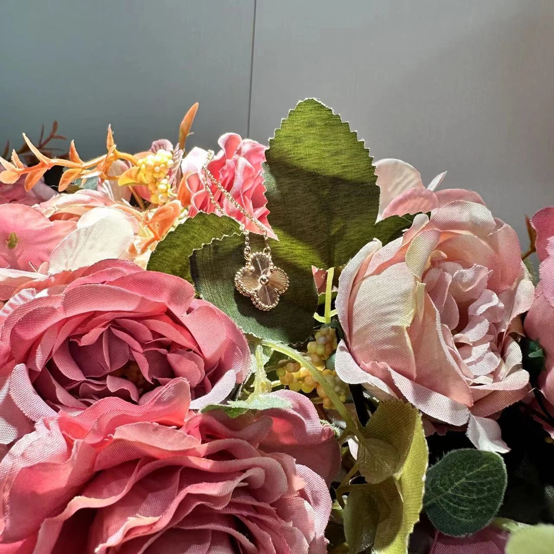 铜合金项链 CNC精工 双面镭射花花项链  P1241