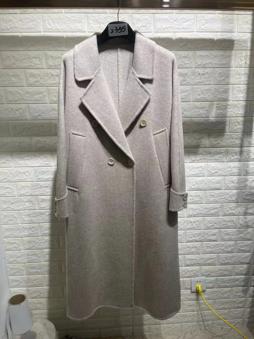 经典双面呢大衣羊毛女士百搭休闲气质2355