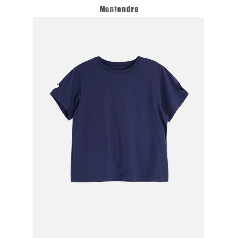 【强哥外贸】夏季新款 K 时尚纯色圆领气质百搭柔软T恤休闲简约