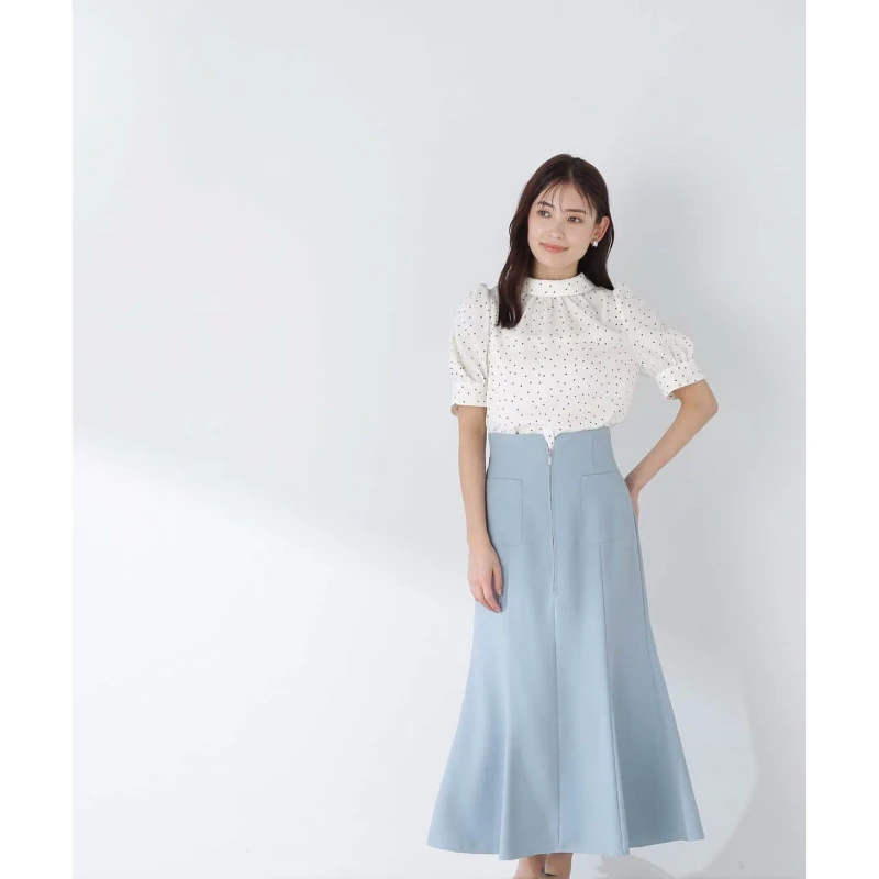 【强哥外贸】 夏季新款 N 高腰通勤穿搭前拉链口袋半身裙女