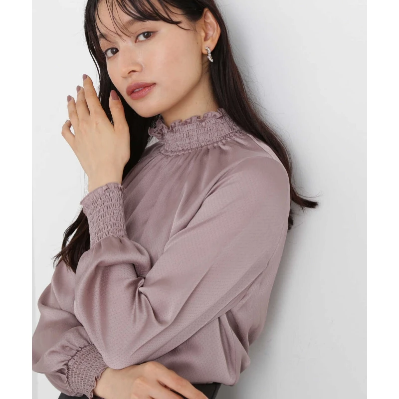 【SAKURA】日系品牌 秋冬上新 N 半高领百搭气质通勤简约上衣衬衫