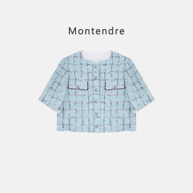 【强哥外贸】时尚 夏季新款 Z 短袖圆领休闲百搭小香风外套