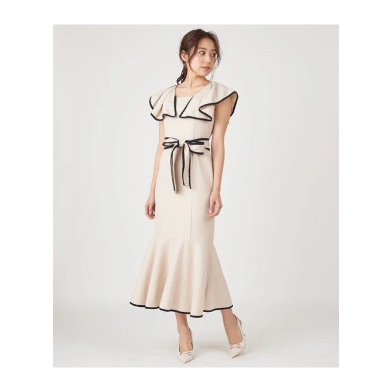 【强哥外贸】 日系风披肩设计感 R 春夏超显瘦气质连衣裙白色法式