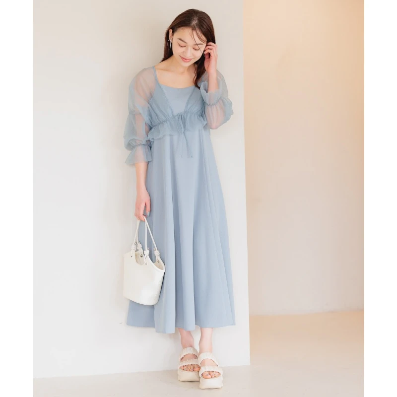 【强哥外贸】 M 薄纱短上衣吊带时尚气质显瘦收腰轻奢小众