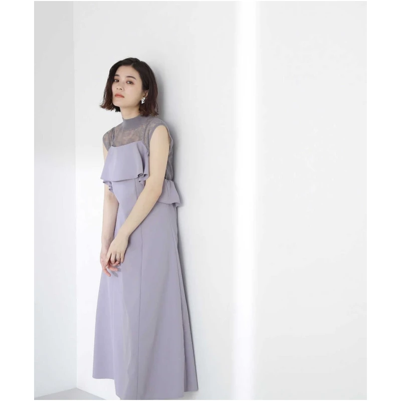 【强哥外贸】 夏季新款 N 时尚气质纯色褶边吊带连衣裙