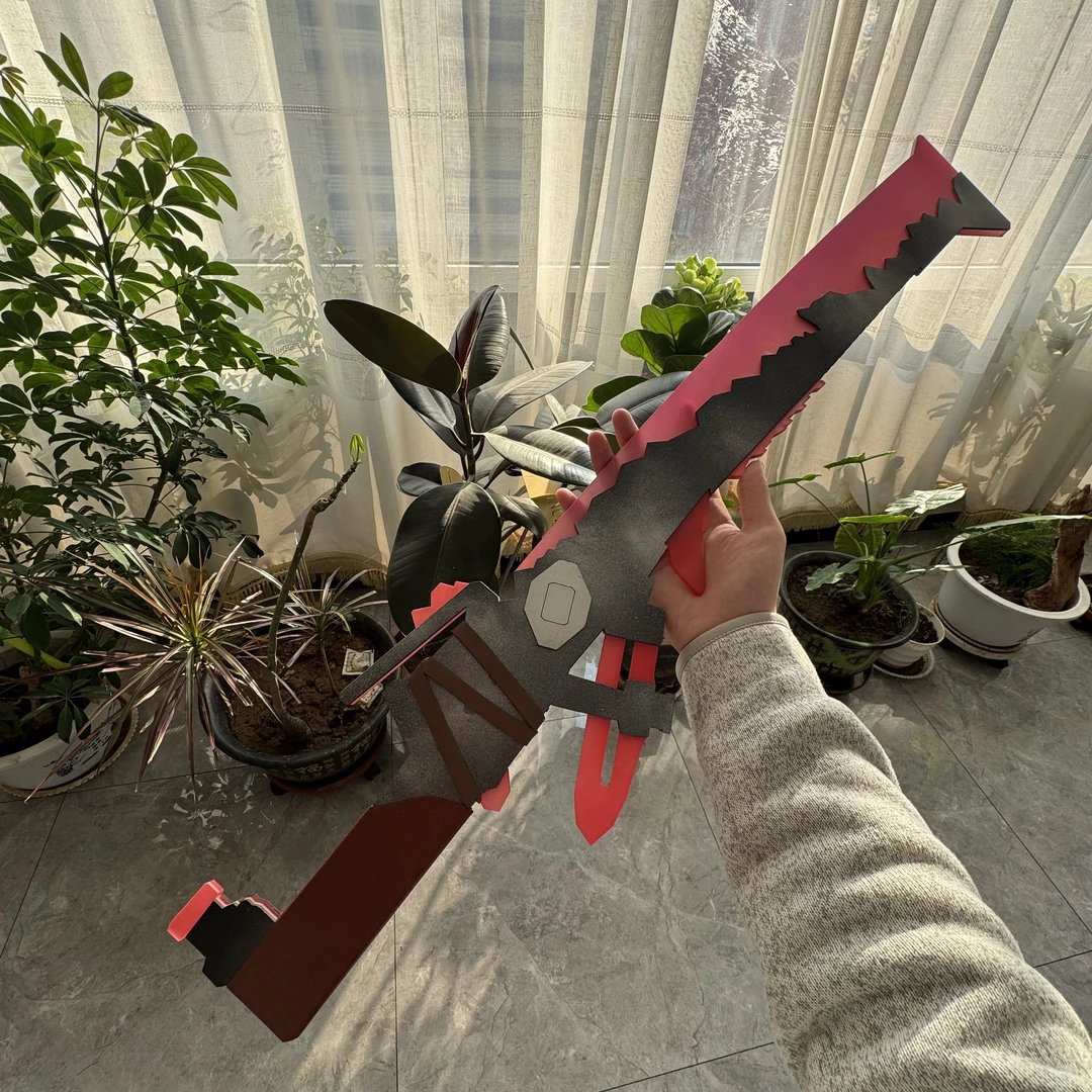 和平精英地铁逃生大号火焰刀亚克力充电发光版游戏实物道具摆件