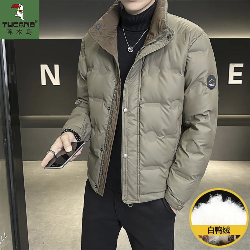 TUCANO/啄木鳥冬季男士新款羽绒服时尚立领帅气保暖白鸭绒外套