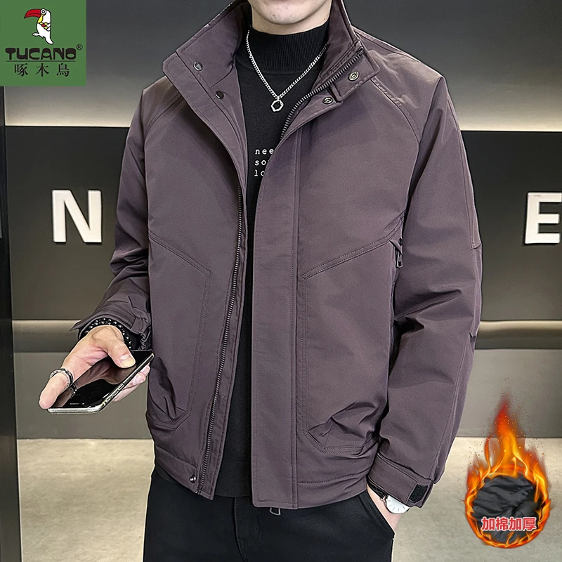 TUCANO/啄木鳥2025新款男士加棉加厚保暖舒适立领潮牌夹克外套