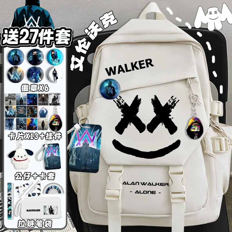 艾维奇艾伦沃克Alan Walker书包男女高初中小学生DJ电音双肩背包