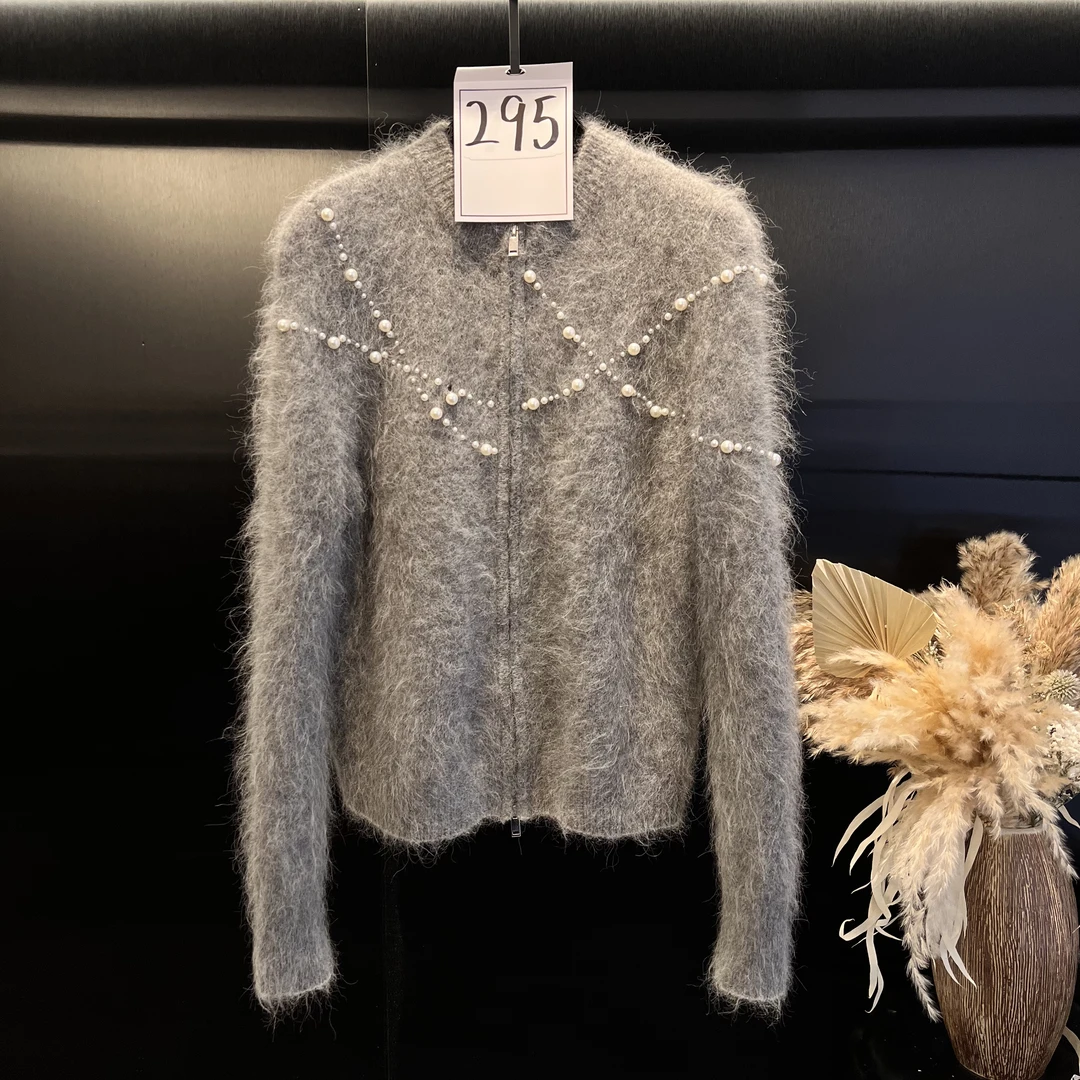 【高端定制】295镶著珠设计师款开衫外套