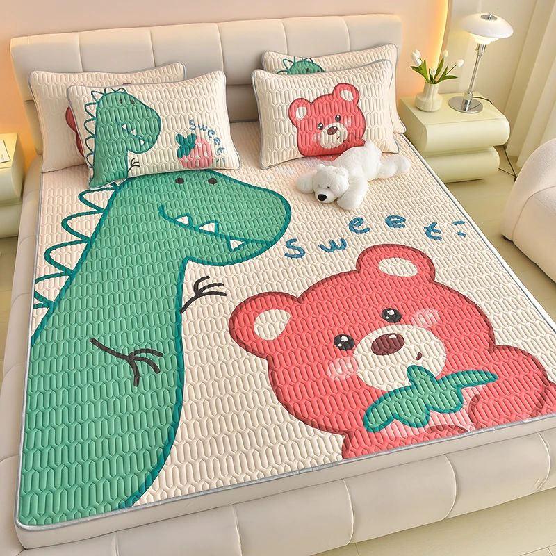 新款防滑清凉乳胶凉席凉爽柔软平席夏季可机洗学生宿舍床单席