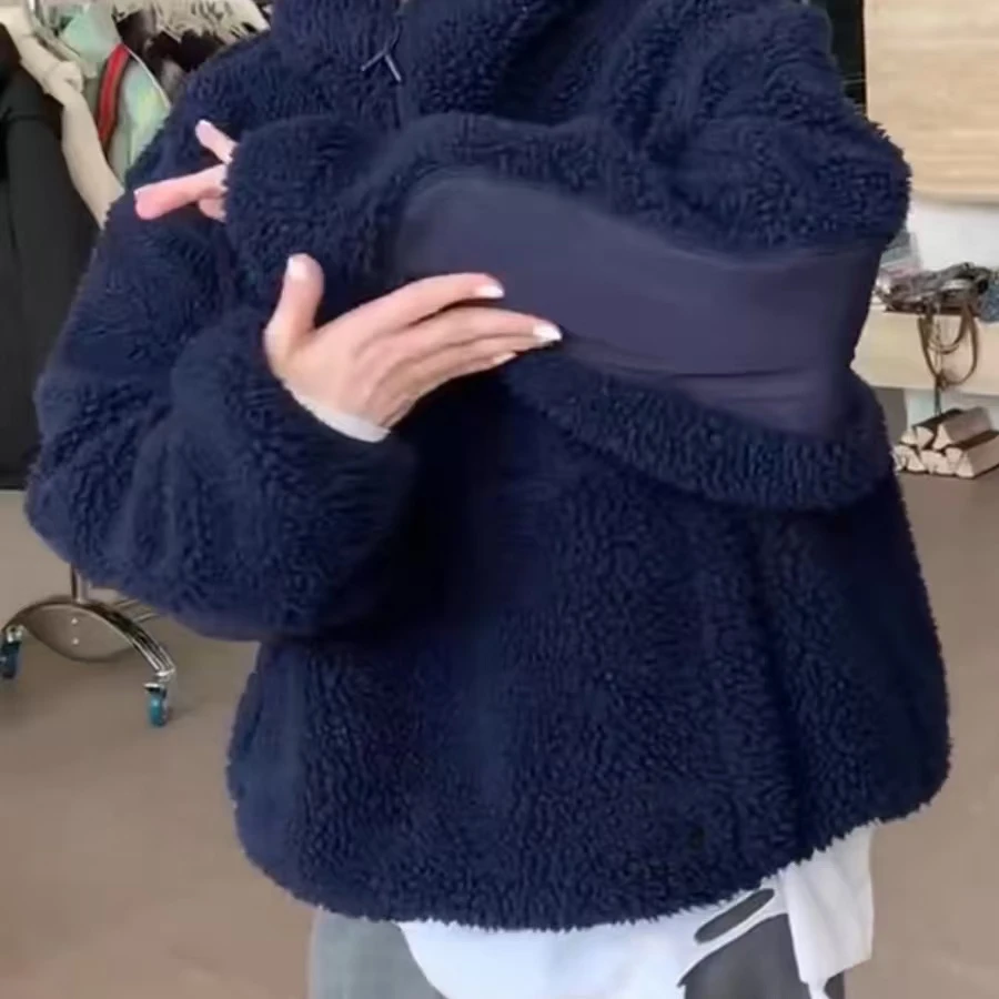 重工圈圈毛加厚带帽卫衣