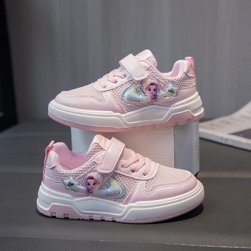 回力瑞女童鞋子网面休闲版鞋2024春季新款洋气爱莎公主校园运动鞋