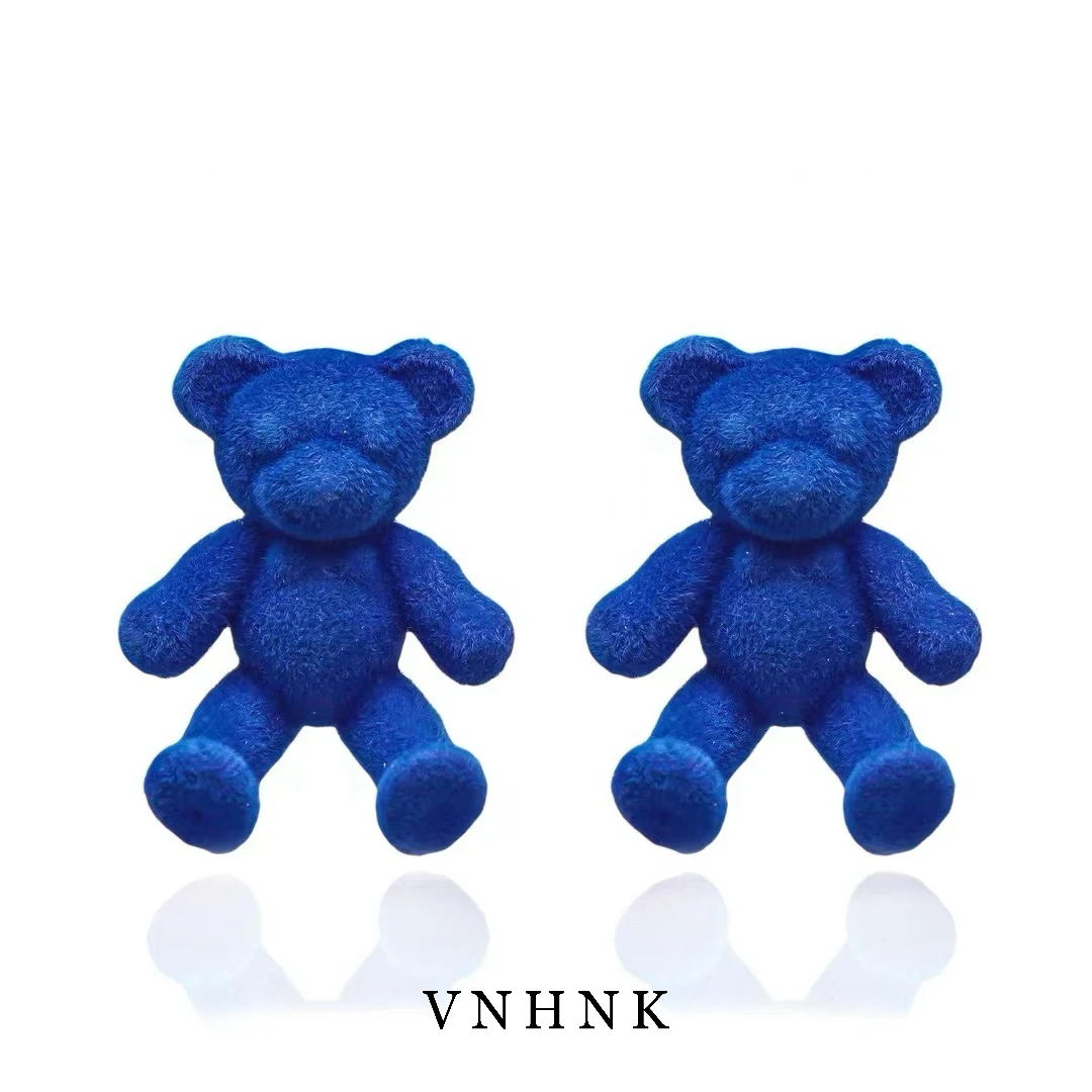 铜合金耳饰 美可儿   F379  蓝色时尚小众气质耳环