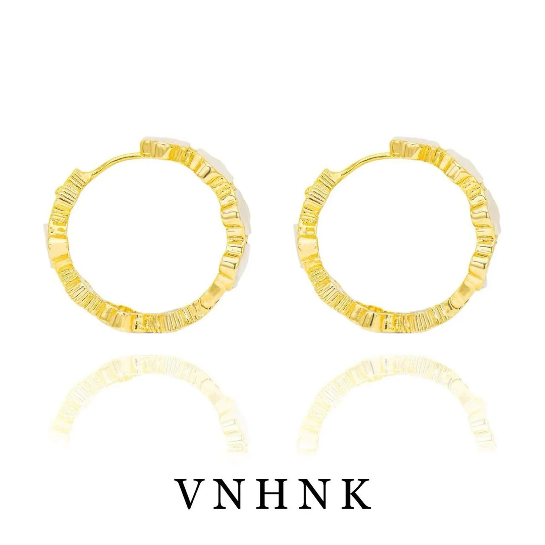 铜合金合成锆石耳饰 美可儿   C42   金色时尚气质百搭耳环