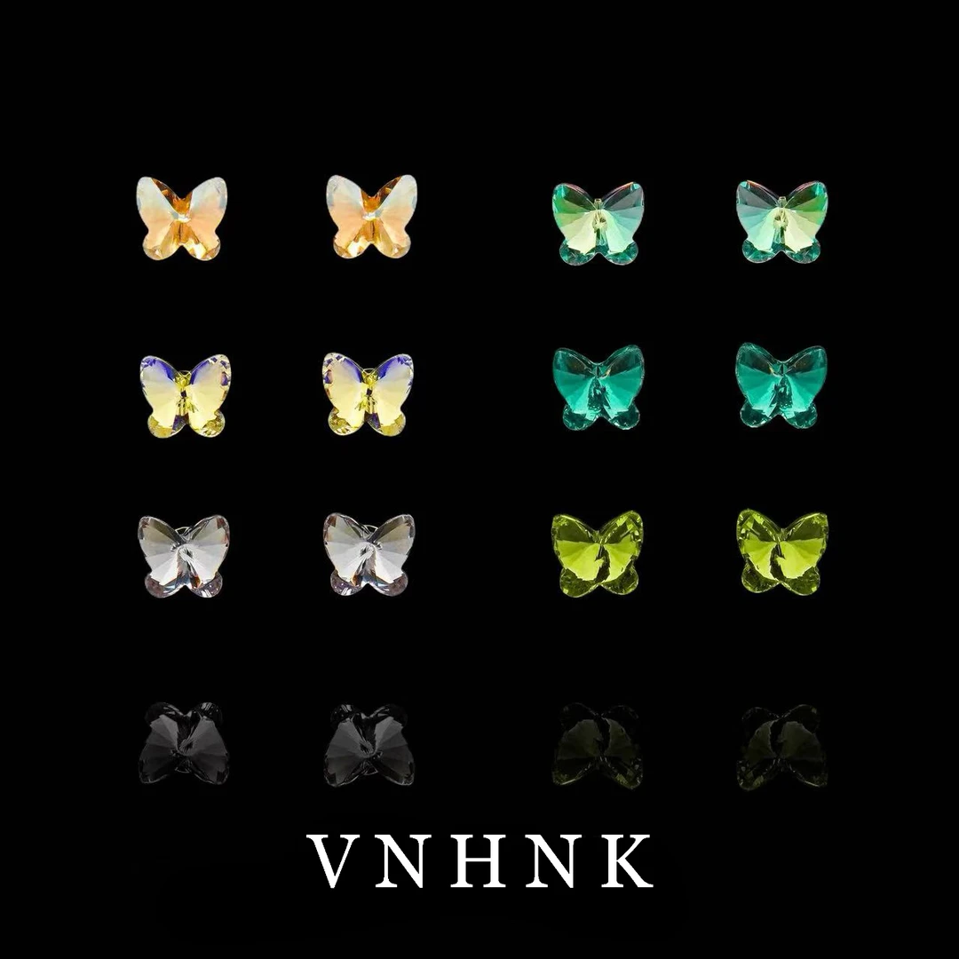 铜合金合成锆石耳饰 美可儿   M712   彩色（8mm) 时尚气质耳环