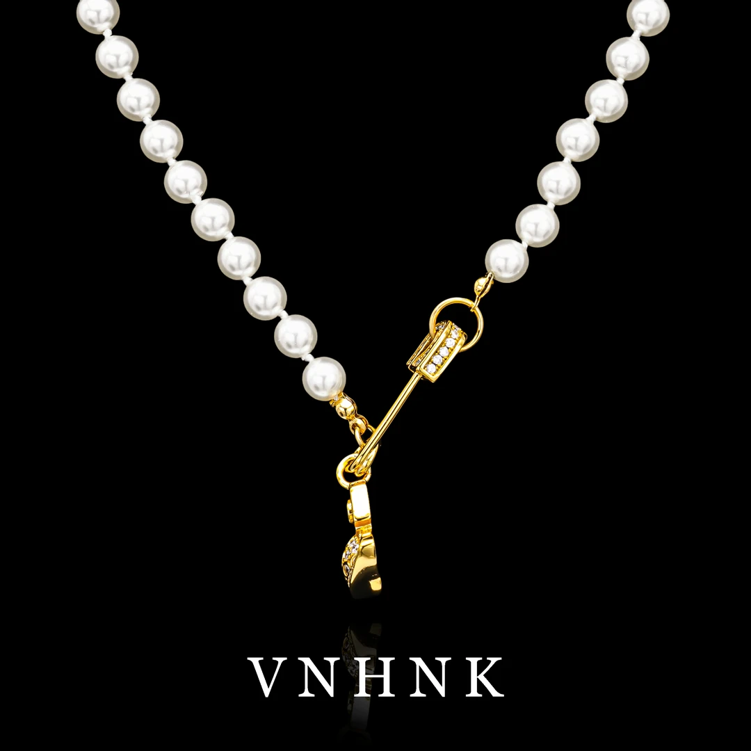 铜合金仿珍珠项链 美可儿   H599   白色(46cm 6mm)时尚项链