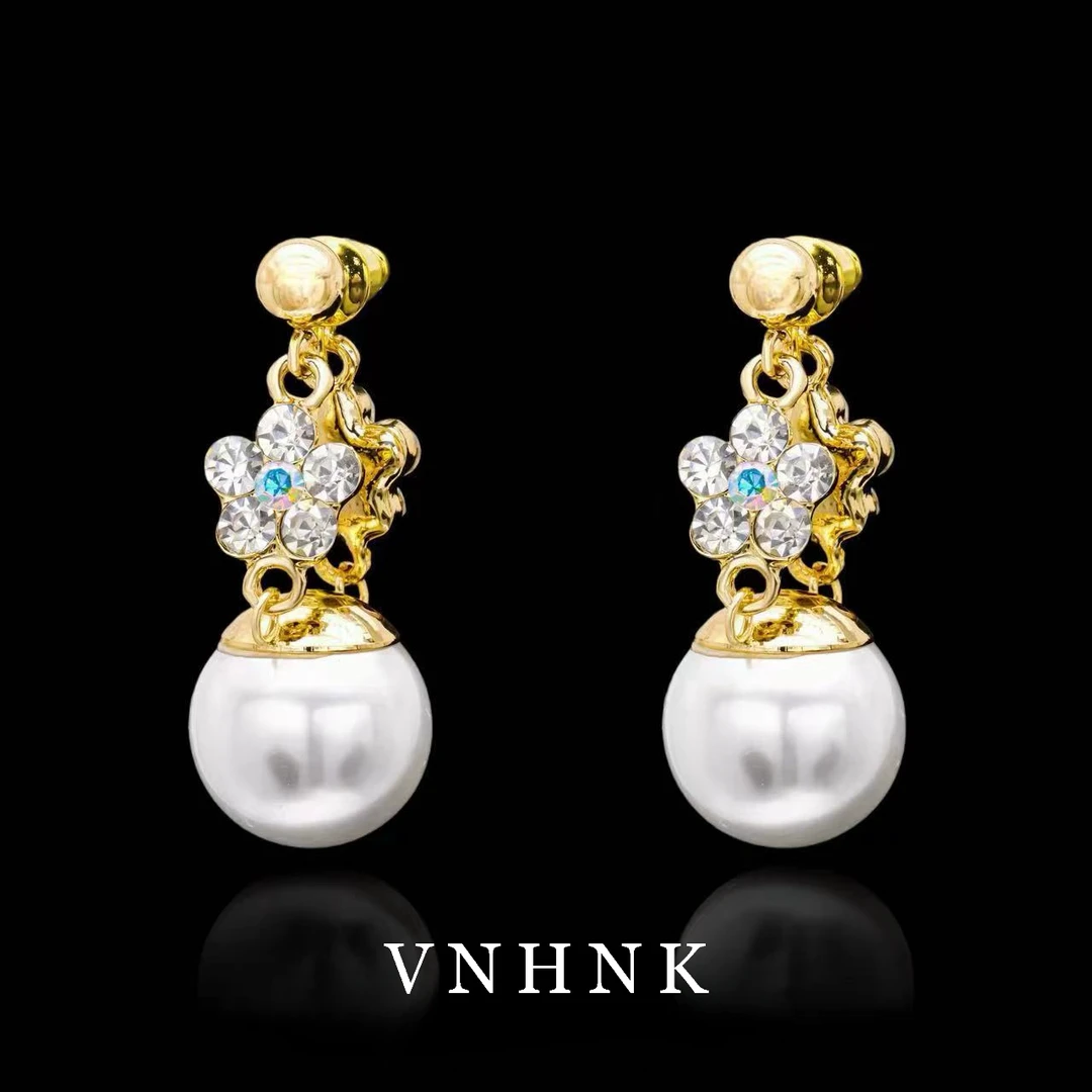 铜合金合成锆石耳饰 美可儿   R98  金色（14mm）时尚气质耳环