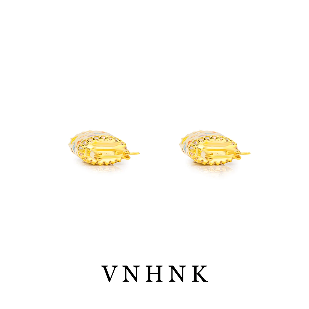 铜合金合成锆石耳饰 美可儿   G426   金色时尚气质百搭耳环